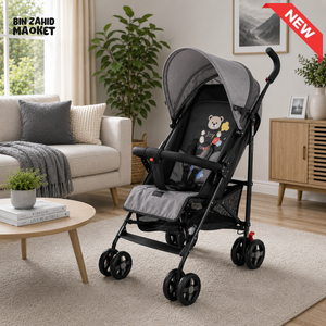 JOYOUS MULTIPOSITION BABY STROLLER WITH HANDLE - GREY