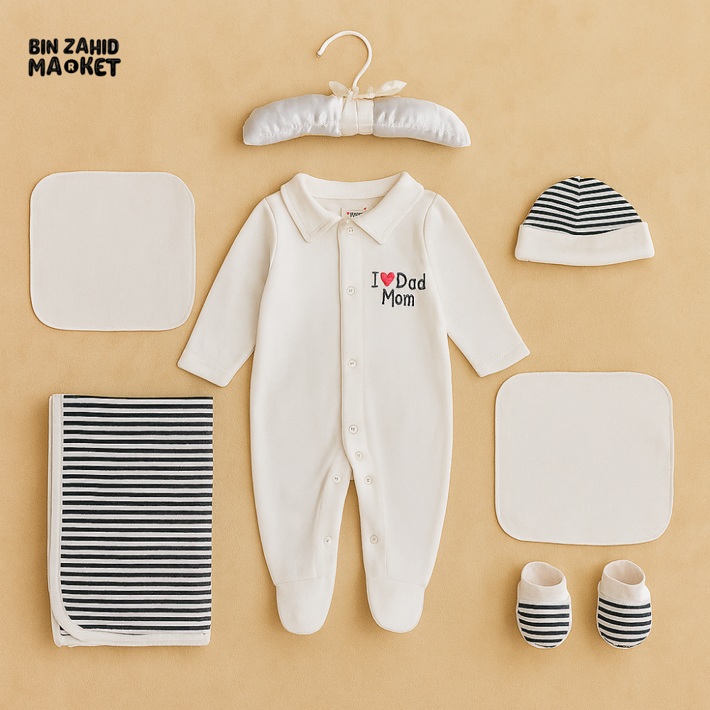 JUNIORS NEW BORN STARTER SET 0M+ - WHITE