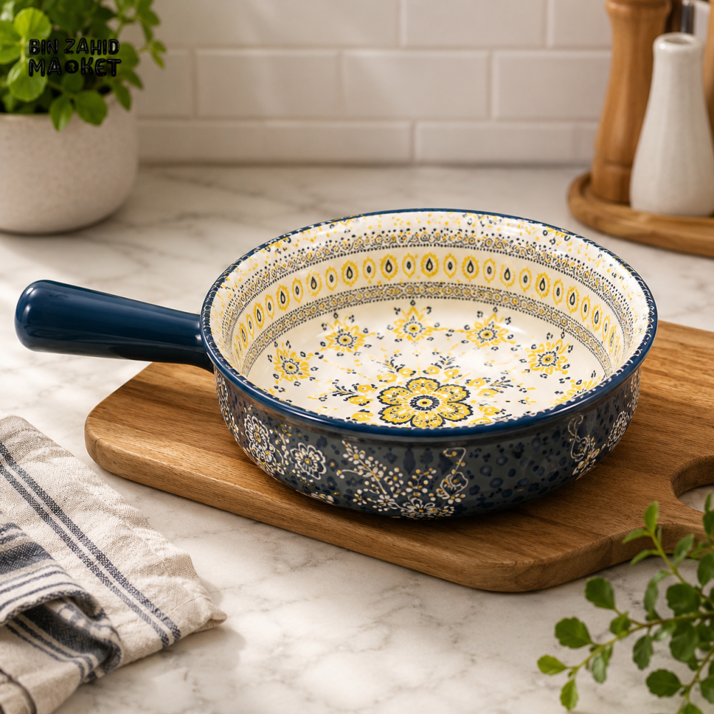 KASHGAR POTTERY SERVING PAN - 8 INCH
