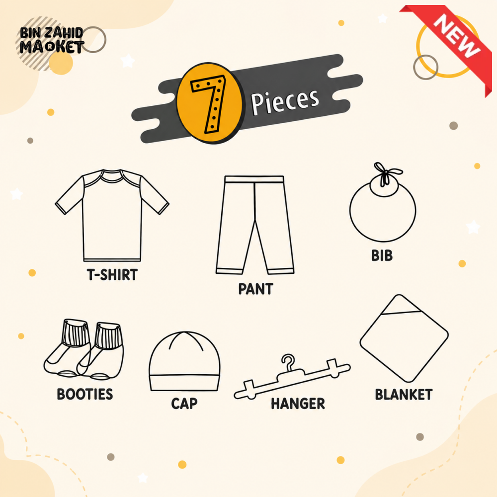 KIDDLE NEWBORN BABY STARTER GIFT SET – HOT AIR BALLOON ELEPHANT DESIGN (YELLOW)