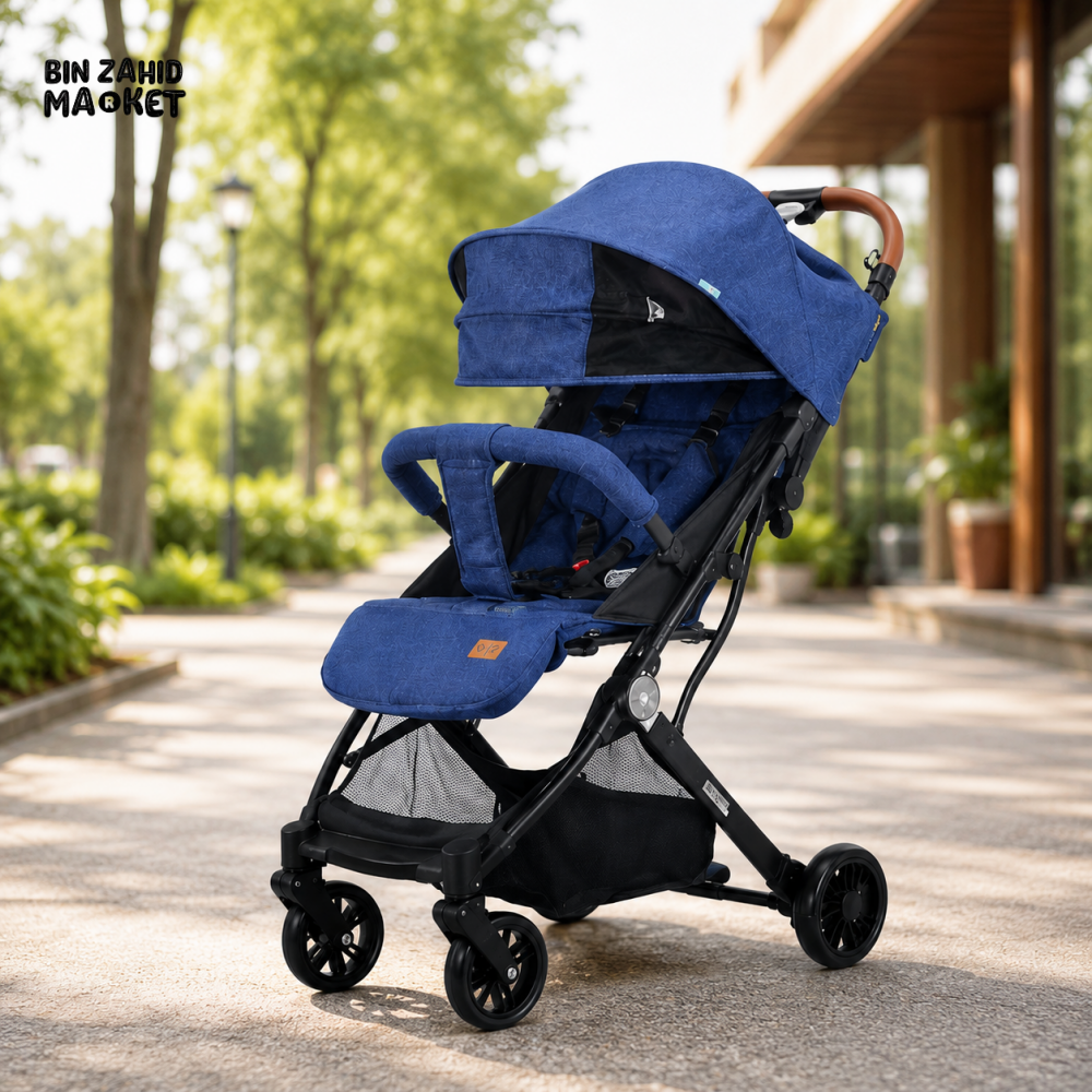KIDILO LUXURY PORTABLE BABY STROLLER - BLUE