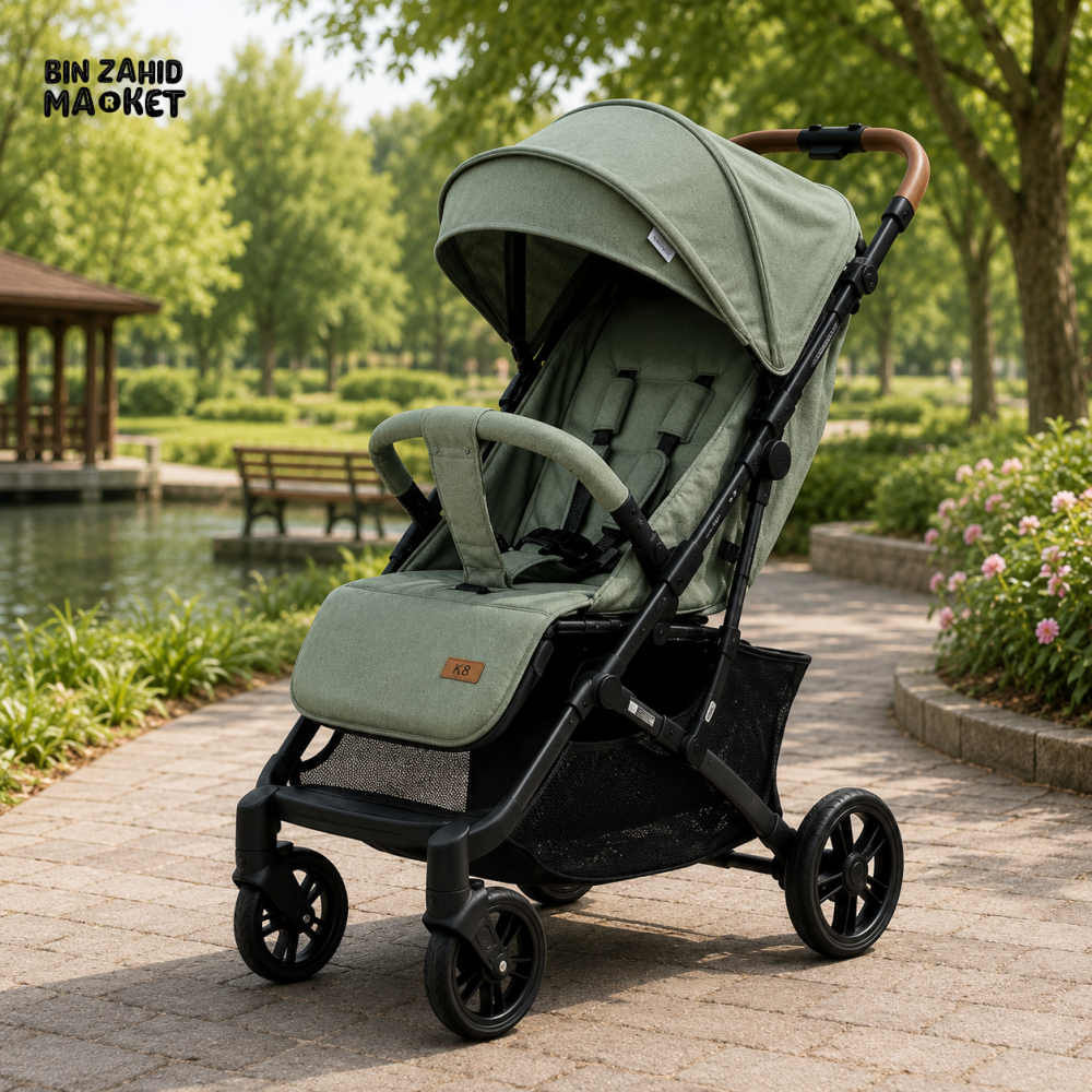 KIDILO LUXURY TRAVEL BABY STROLLER - GREEN