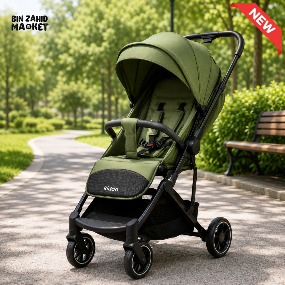 KIDILO PREMIUM REVERSIBLE BABY STROLLER - GREEN