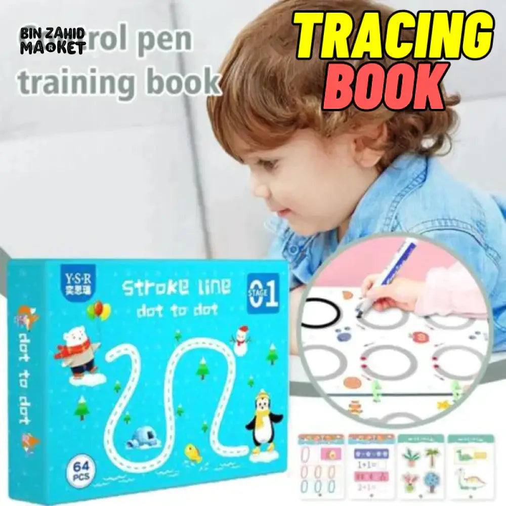 KIDS 64 PAGES REUSABLE TRACING BOOK
