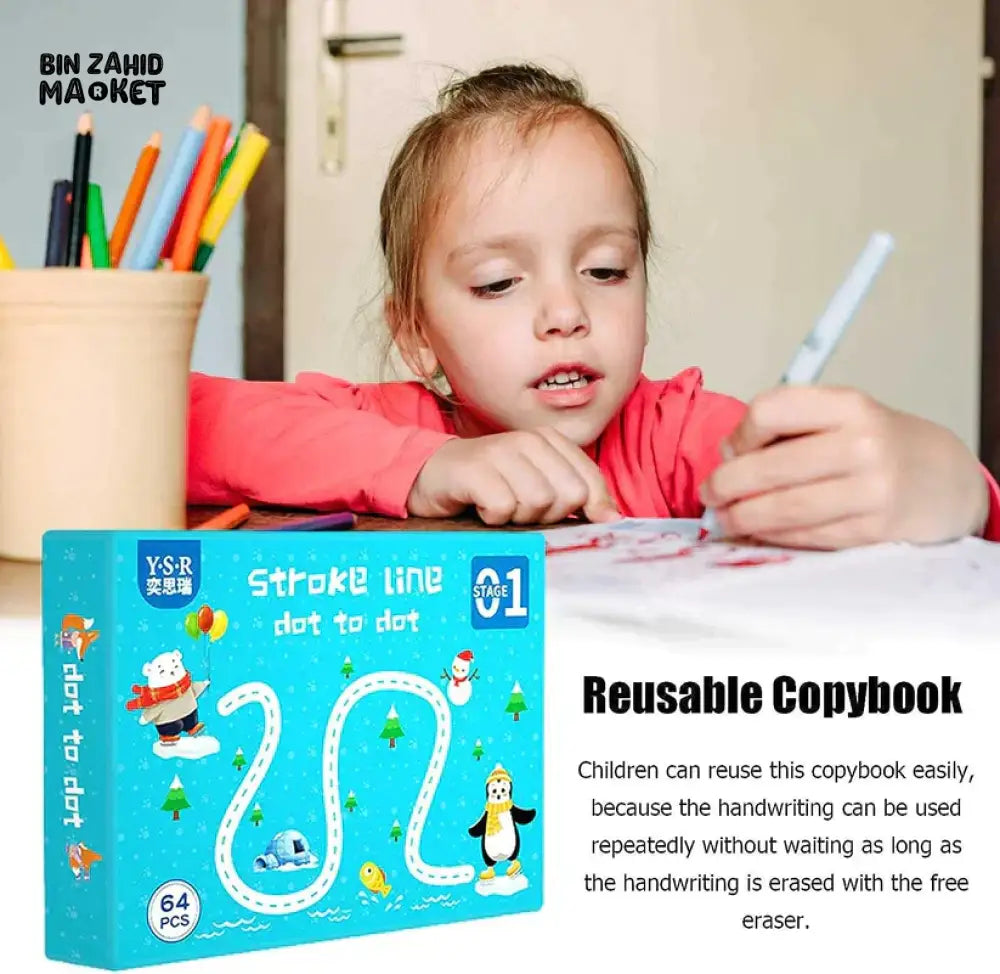 KIDS 64 PAGES REUSABLE TRACING BOOK