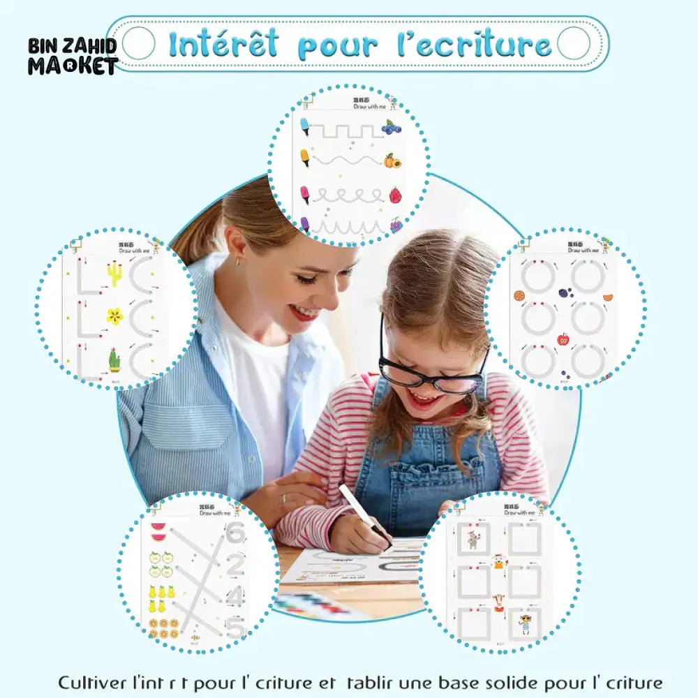 KIDS 64 PAGES REUSABLE TRACING BOOK
