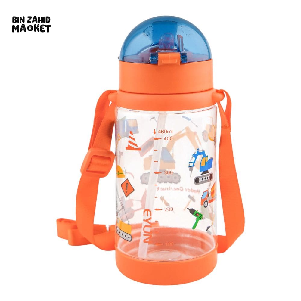 KIDS CARTOON CREATIVE FANCY WATER BOTTLE ORANGE SB-08 460ML