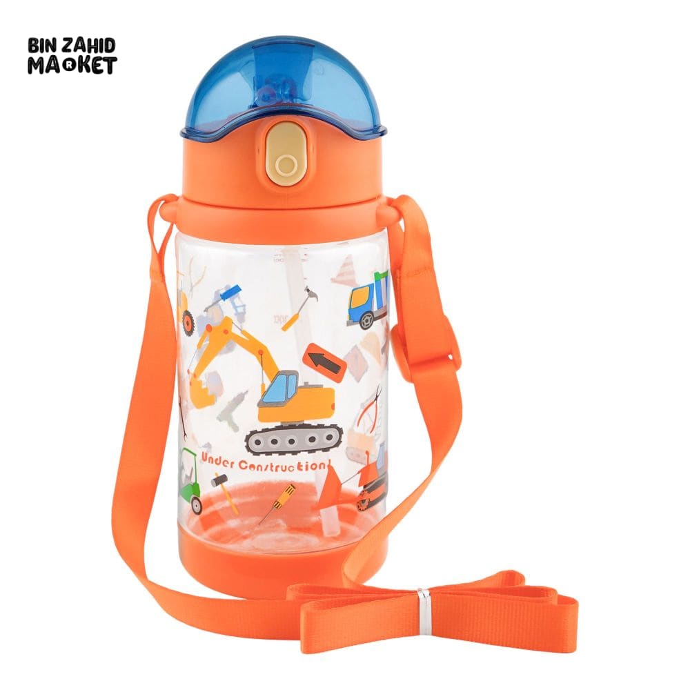 KIDS CARTOON CREATIVE FANCY WATER BOTTLE ORANGE SB-08 460ML