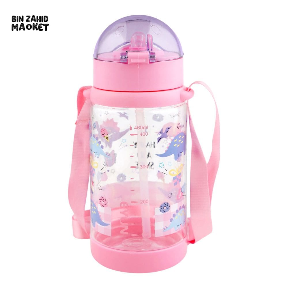KIDS CARTOON CREATIVE FANCY WATER BOTTLE PINK SB-08 460ML