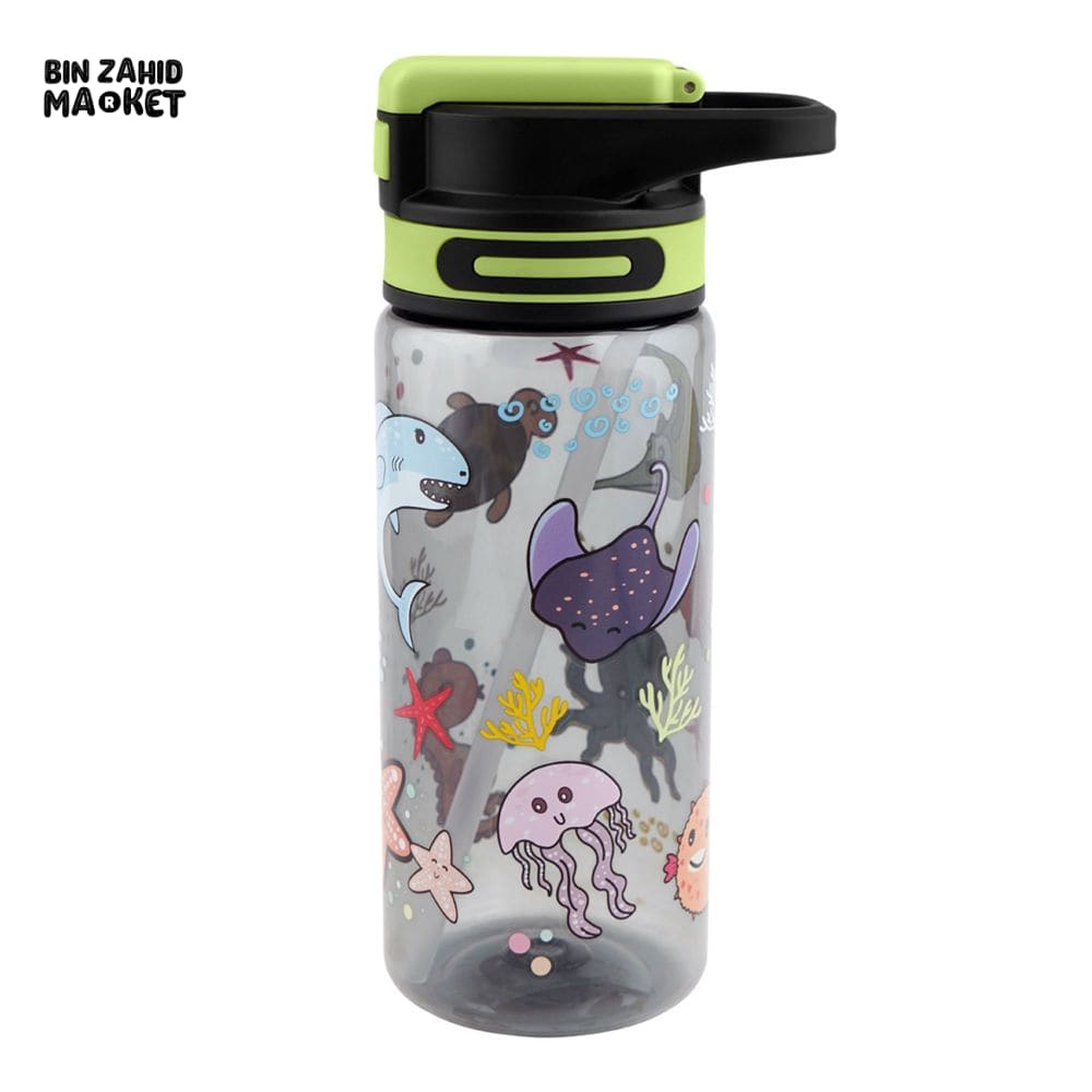 KIDS CARTOON FANCY WATER BOTTLE GREEN SB-11 700ML