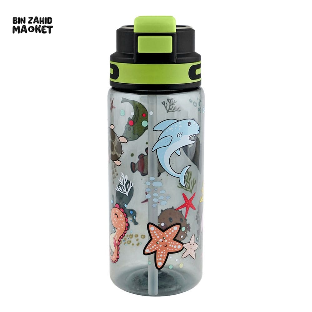 KIDS CARTOON FANCY WATER BOTTLE GREEN SB-11 700ML