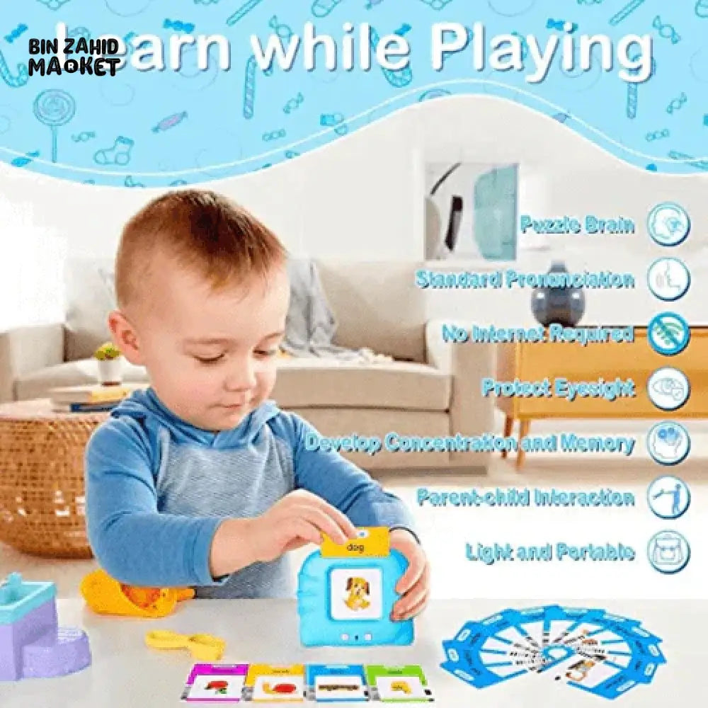 KIDS FLASH TALKING CARDS 200+ EDUCATIONAL WORDS