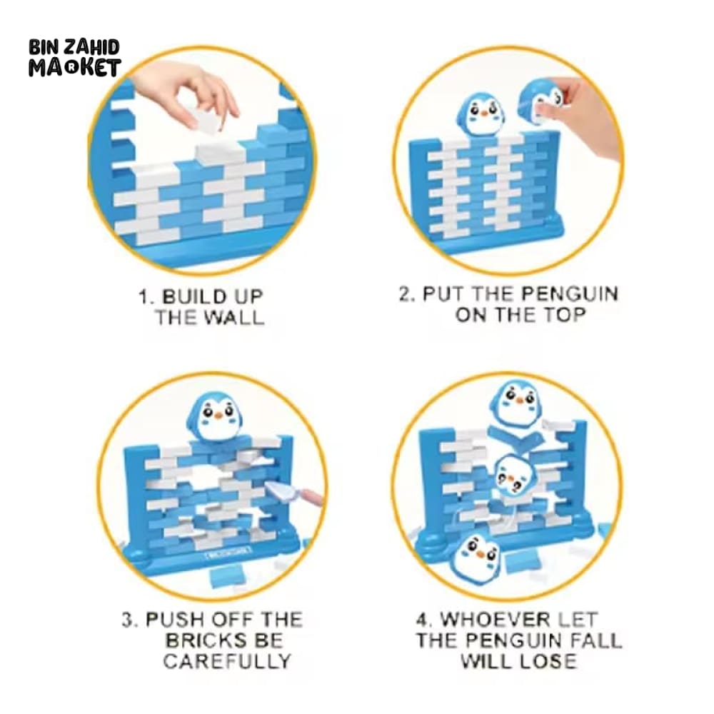 KIDS HUMPTY WALL BRICK KNOCKDOWN BALANCING GAME