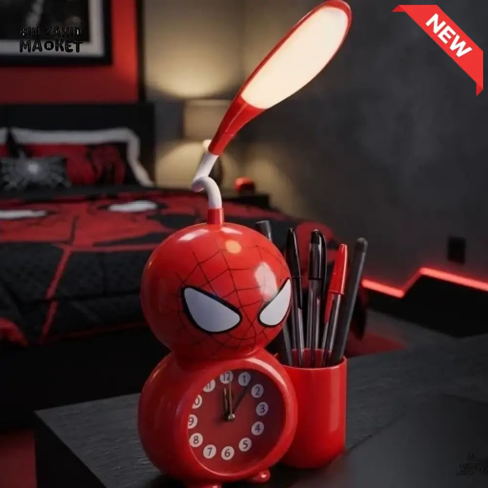 KIDS LED DESK LAMP WITH CLOCK & PEN HOLDER
