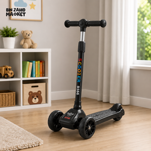KIDS MINI 3-WHEEL FOLDABLE SCOOTER - BLACK