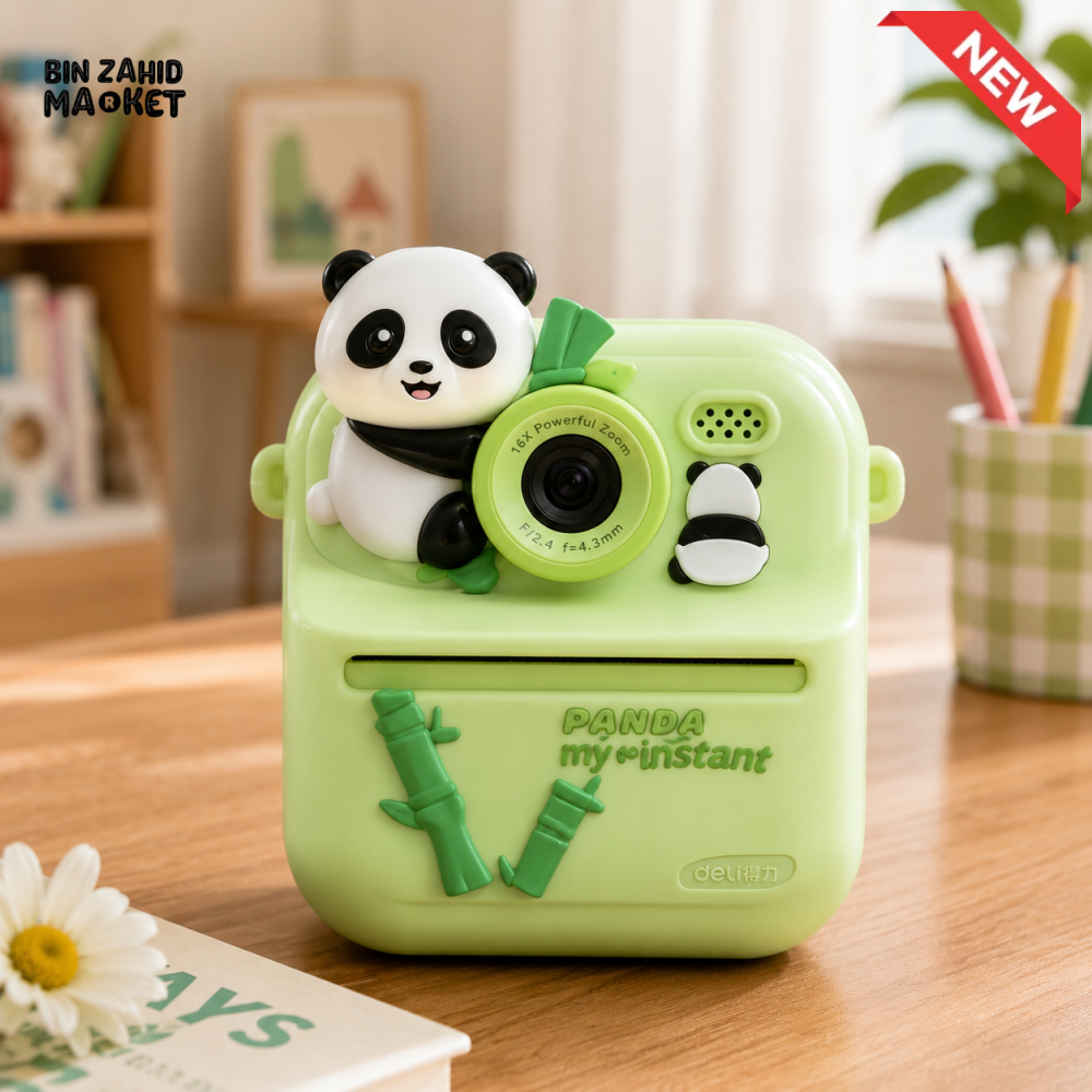 KIDS PANDA INSTANT PRINT CAMERA TOY