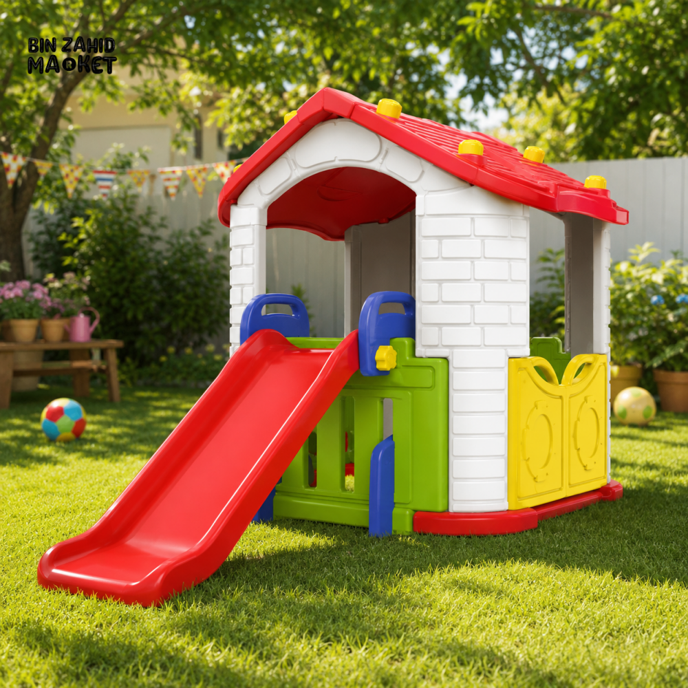 KIDS PLAYHOUSE WITH SLIDE ACTIVITY SET