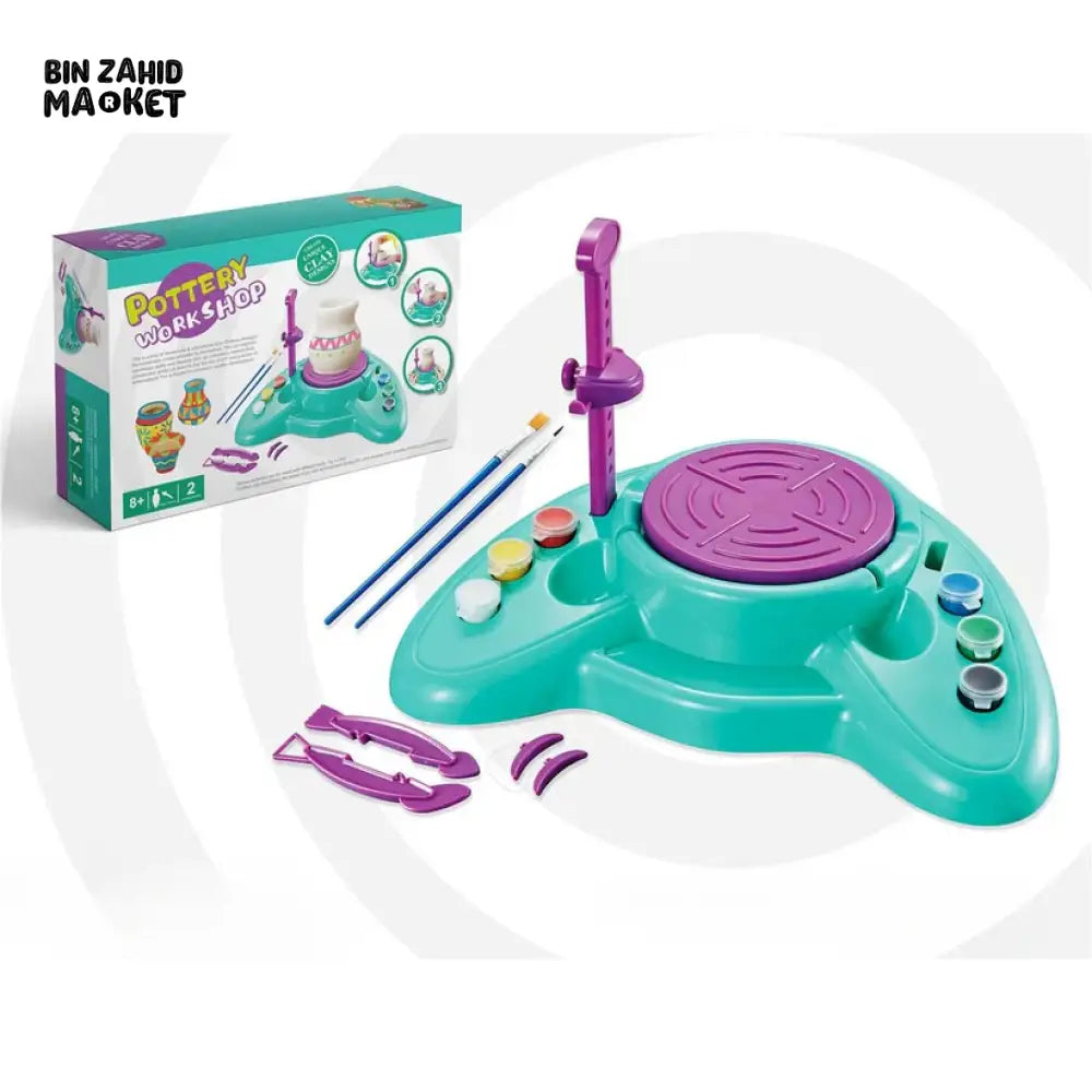 KIDS POTTERY WORKSHOP ELECTRIC CLAY MACHINE WITH USB CHARGING DIY HANDMADE CLAY ARTS & CRAFTS SET