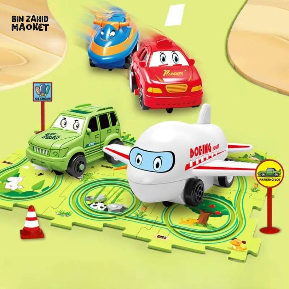 KIDS PUZZLE ELECTRIC TRACK TOY SET 13 PIECES JIGSAW