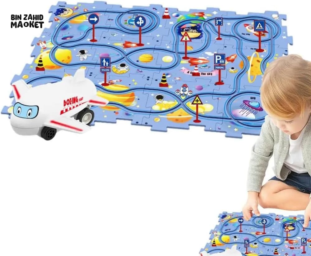 KIDS PUZZLE ELECTRIC TRACK TOY SET 13 PIECES JIGSAW