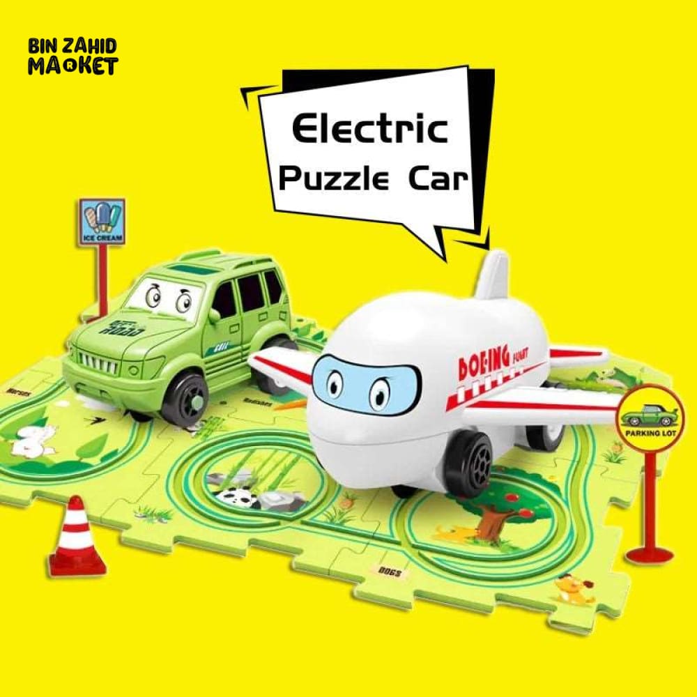 KIDS PUZZLE ELECTRIC TRACK TOY SET 13 PIECES JIGSAW