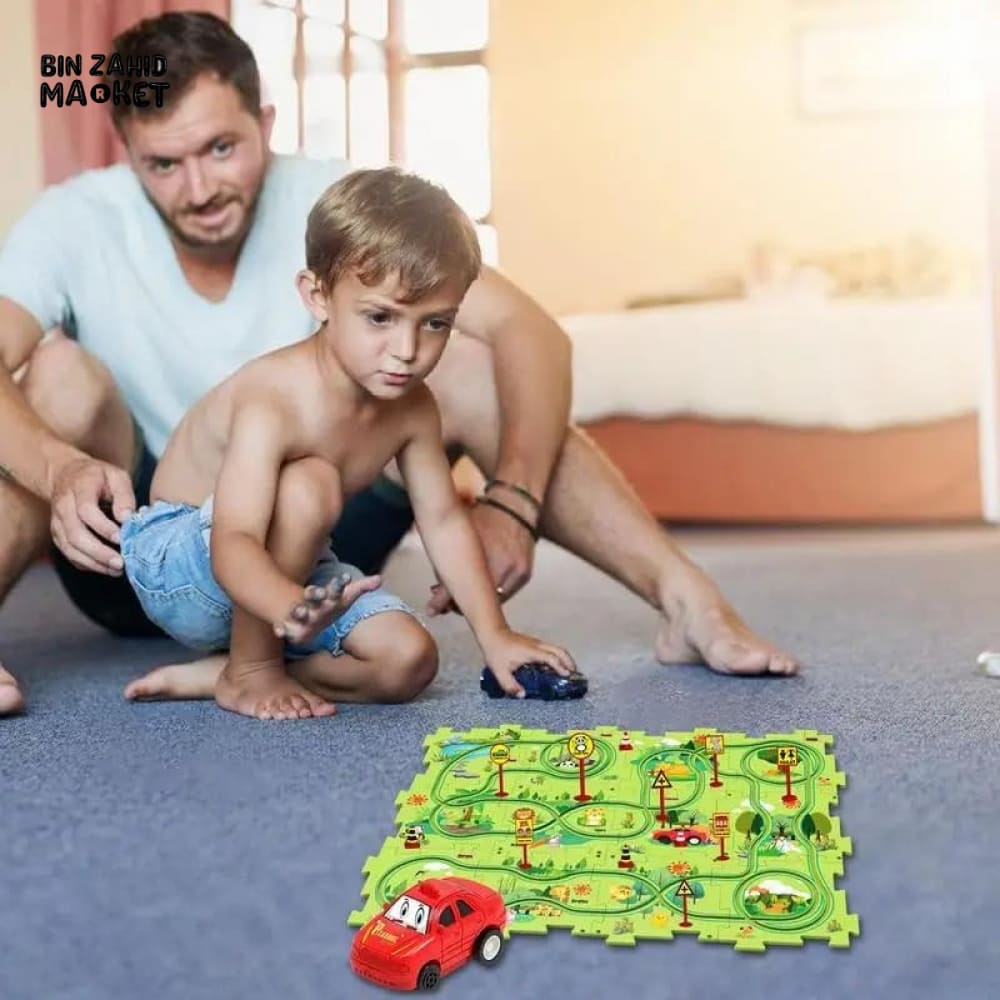 KIDS PUZZLE ELECTRIC TRACK TOY SET 13 PIECES JIGSAW
