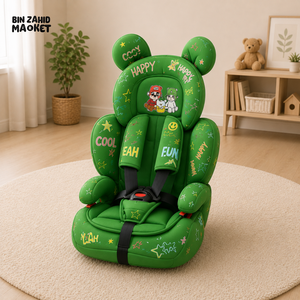 KIDS SAFETY BOOSTER CAR SEAT - GREEN