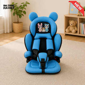 KIDS SAFETY BOOSTER CAR SEAT - LIGHT BLUE
