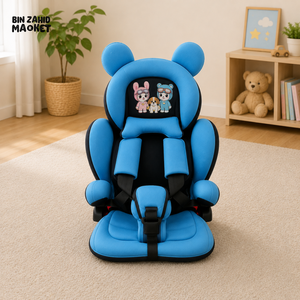 KIDS SAFETY BOOSTER CAR SEAT - LIGHT BLUE