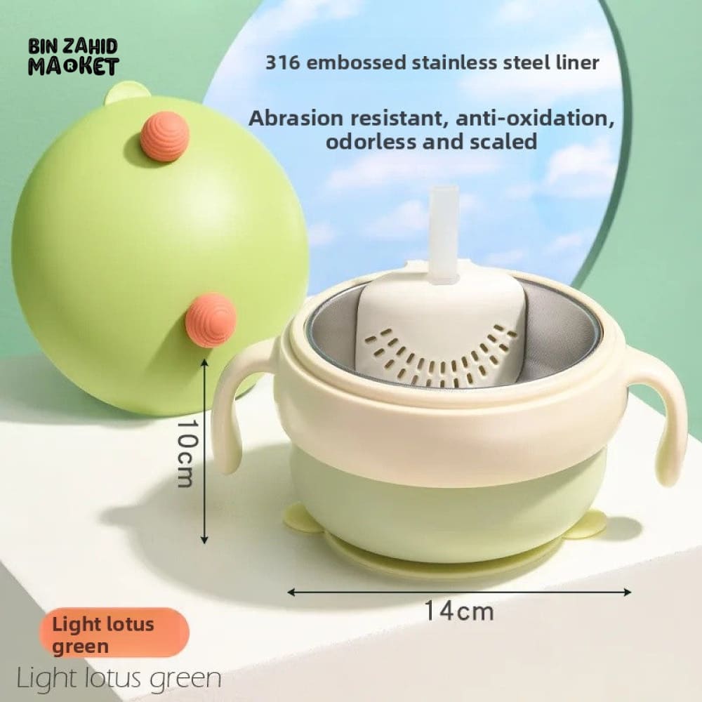KIDS SUCTION FEEDING BOWL – FOOD-GRADE STAINLESS STEEL TEMPERATURE MAINTENANCE
