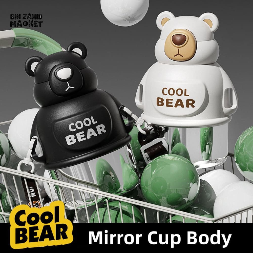 KIDS THERMOS 800ML – CUTE BEAR DESIGN HOT & COLD PORTABLE FLASK