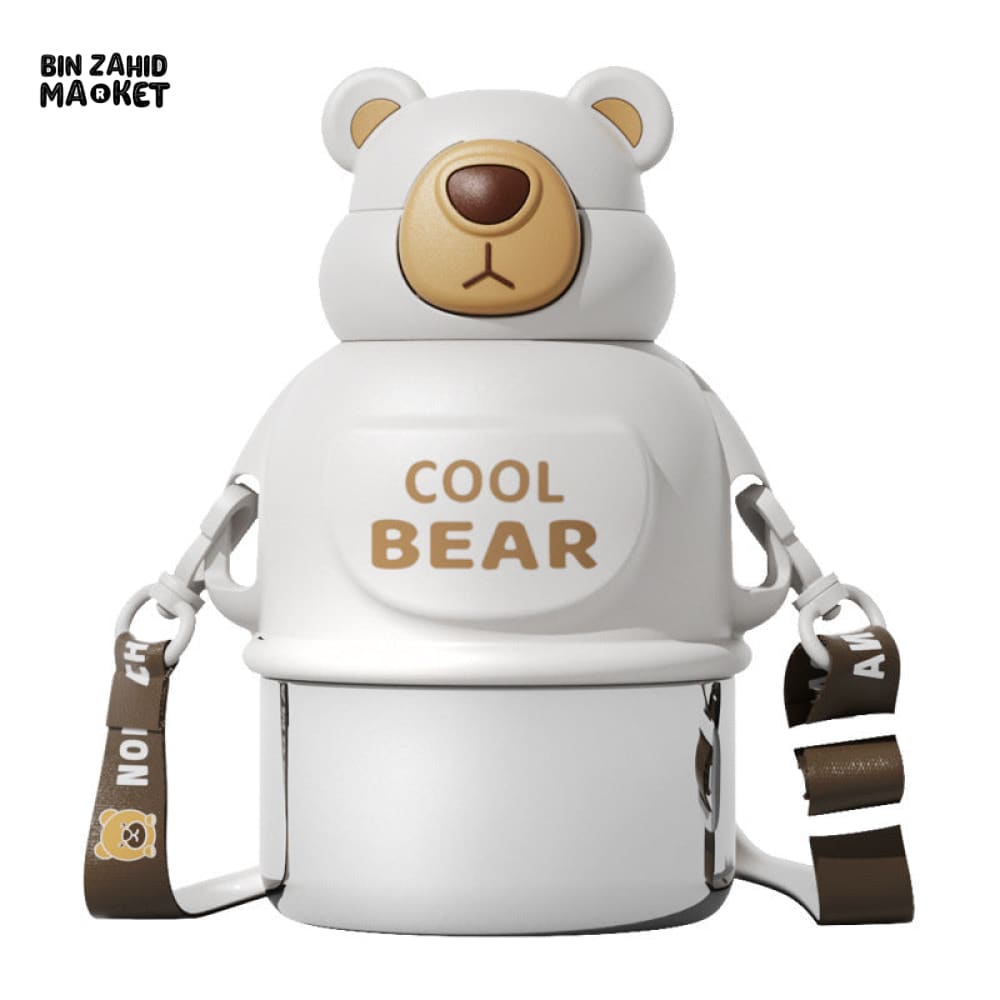 KIDS THERMOS 800ML – CUTE BEAR DESIGN HOT & COLD PORTABLE FLASK