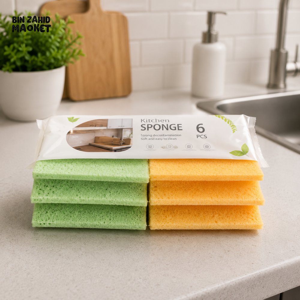 KITCHEN CLEANING SPONGE – 6 PCS