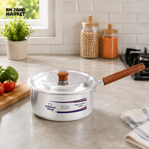 KITCHEN KING ALUMINUM SAUCEPAN WITH LID - MEDIUM