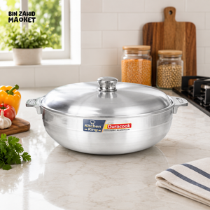 KITCHEN KING ALUMINUM SHALLOW CASSEROLE WITH LID - 34 CM
