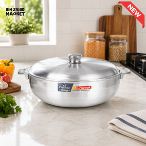 KITCHEN KING ALUMINUM SHALLOW CASSEROLE WITH LID - 36 CM