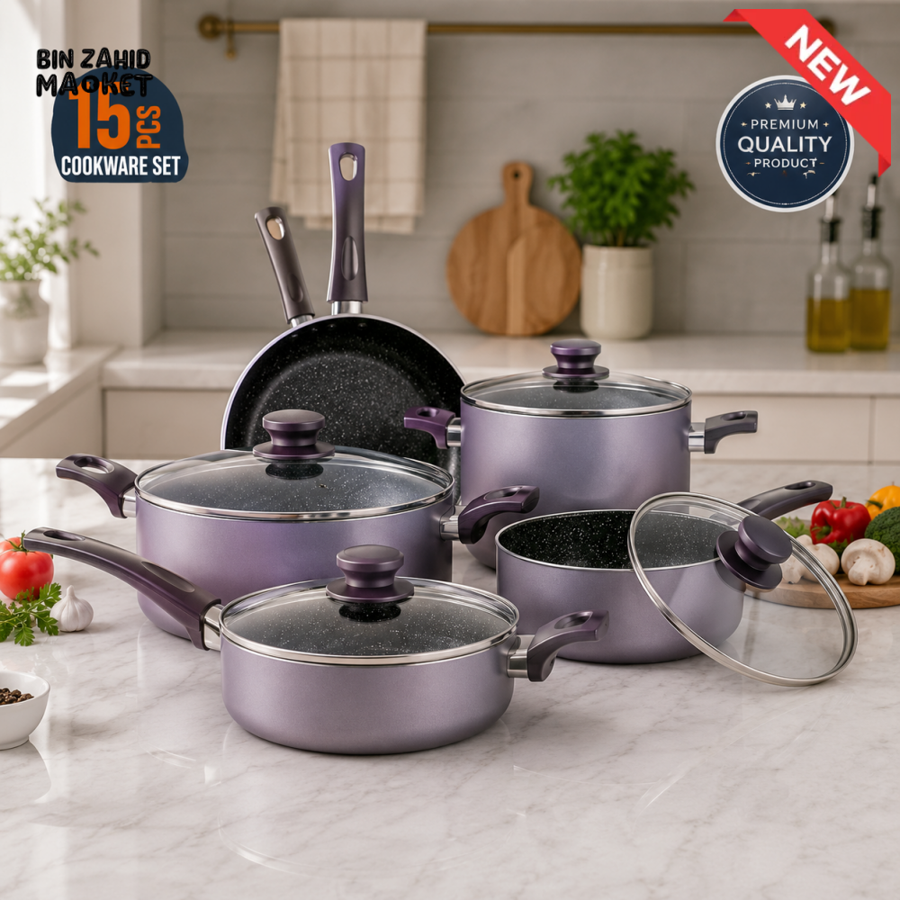 KITCHEN KING KRAFTO PLUS 17 PCS COOK SET – GREY