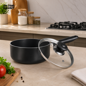 KITCHEN KING LUMINA SAUCE PAN BLACK - 18CM