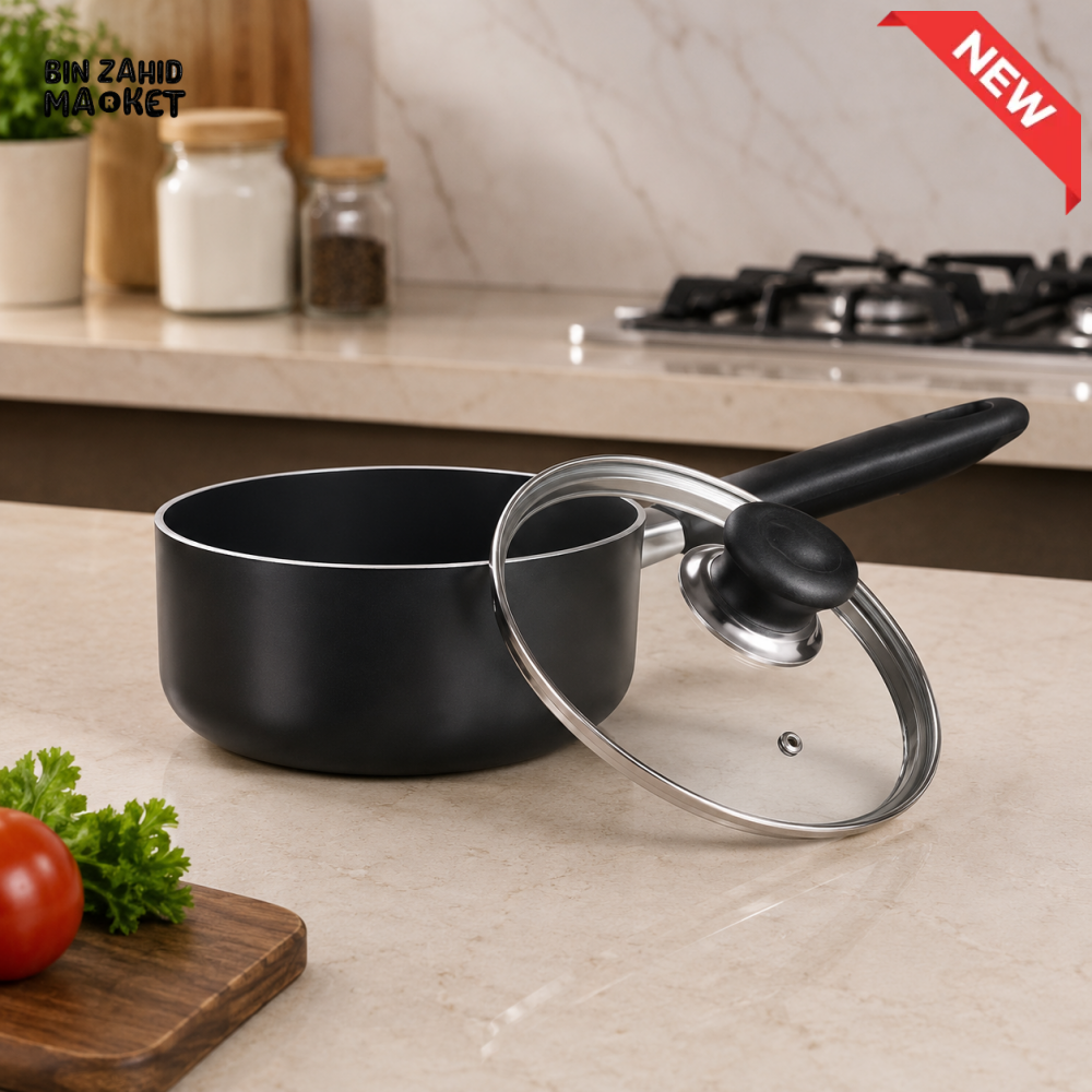 KITCHEN KING LUMINA SAUCE PAN BLACK - 20CM