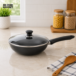 KITCHEN KING NON-STICK DEEP FRY PAN WITH GLASS LID - 26 CM