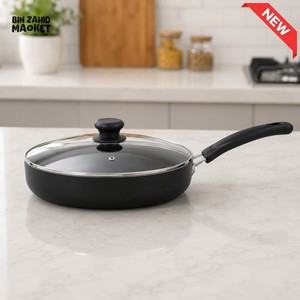 KITCHEN KING NON-STICK FRY PAN WITH GLASS LID - 26 CM