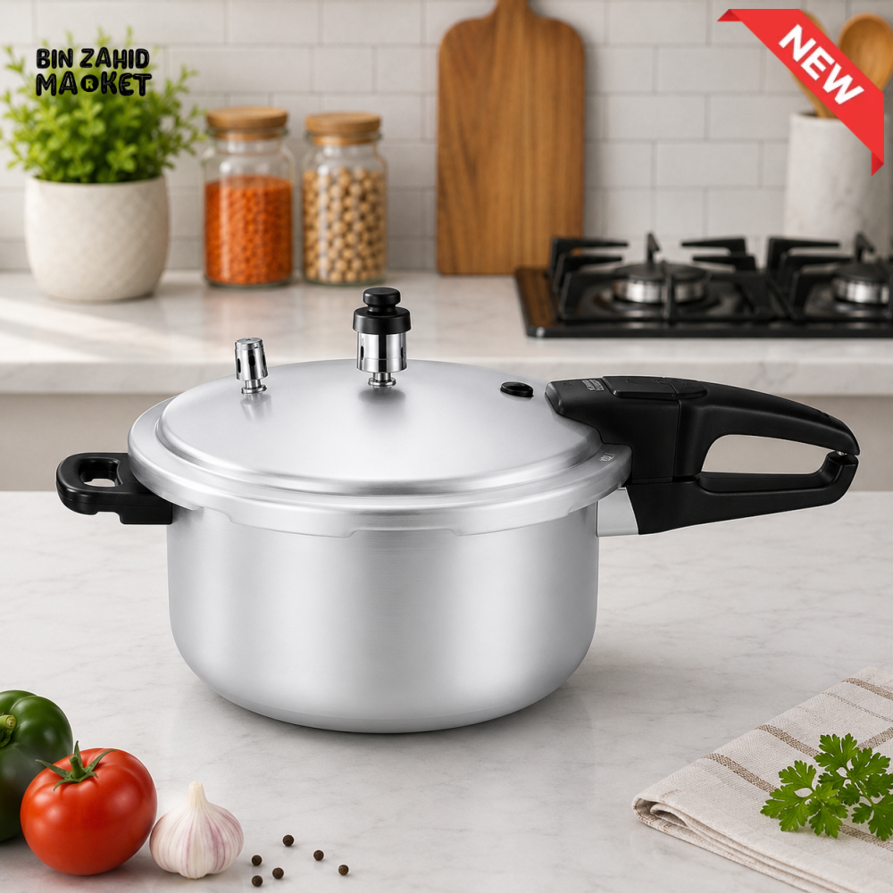 KITCHEN KING SILVER INDUCTION PRESSURE COOKER – 11 LITER