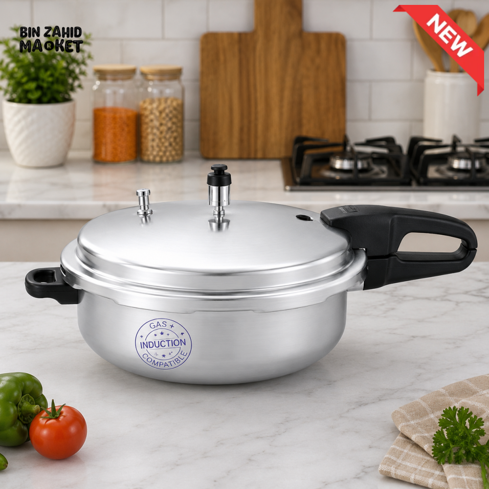 KITCHEN KING SILVER INDUCTION PRESSURE COOKER 9 - LITER
