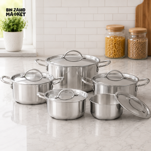 KITCHEN KING STAINLESS STEEL& COOKWARE SET - 10 PIECE SET