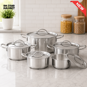 KITCHEN KING STAINLESS STEEL& COOKWARE SET - 10 PIECE SET