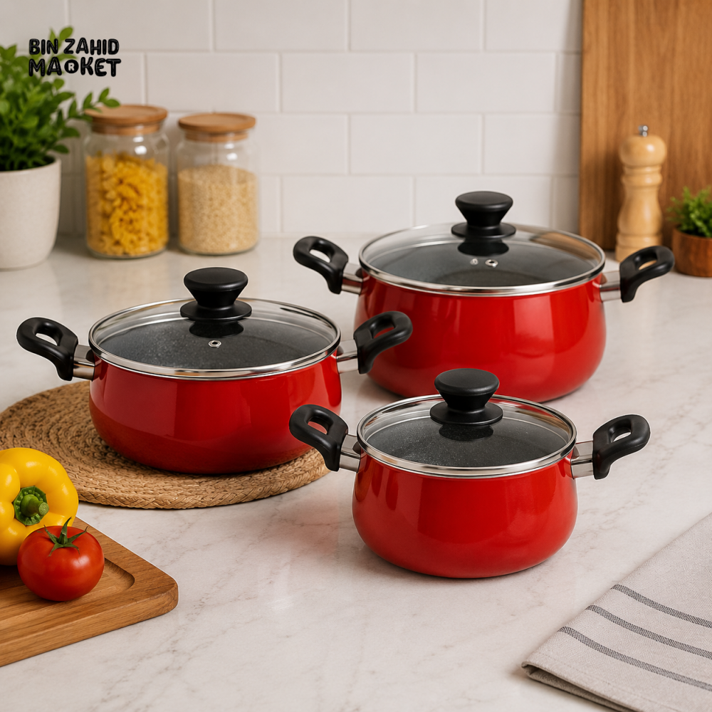 KITCHEN KING TINTA 6 PCS BELLY POT SET