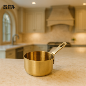KOREAN GOLDEN SAUCE CUP – PREMIUM STAINLESS STEEL MINI POT WITH HANDLE - 60ML GST1026