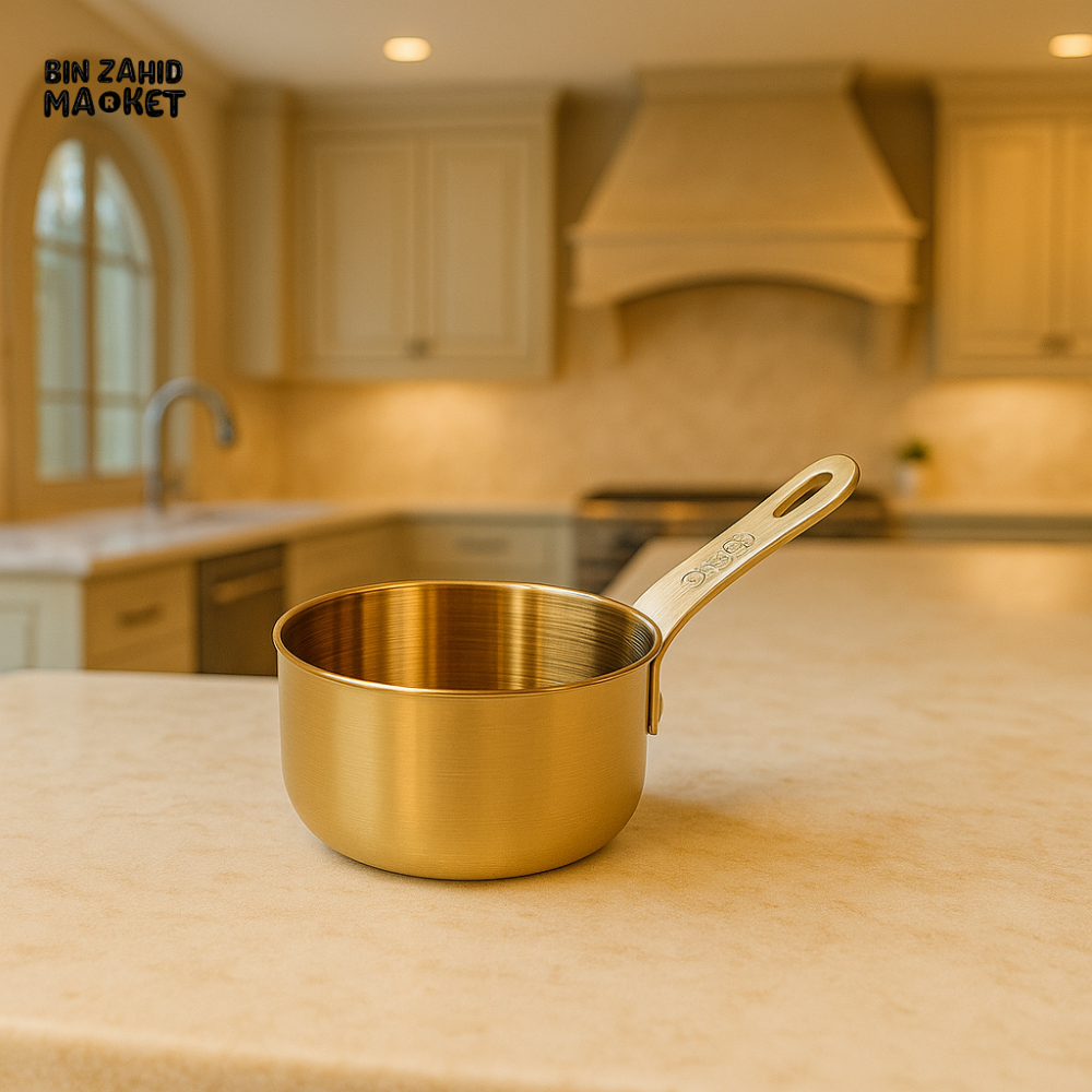 KOREAN GOLDEN SAUCE CUP – PREMIUM STAINLESS STEEL MINI POT WITH HANDLE - 80ML GST1027