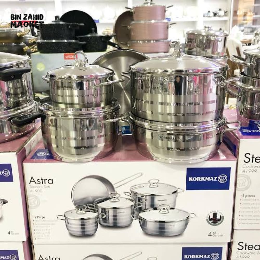 KORKMAZ ASTRA COOKWARE 9 PIECE SET - A1900
