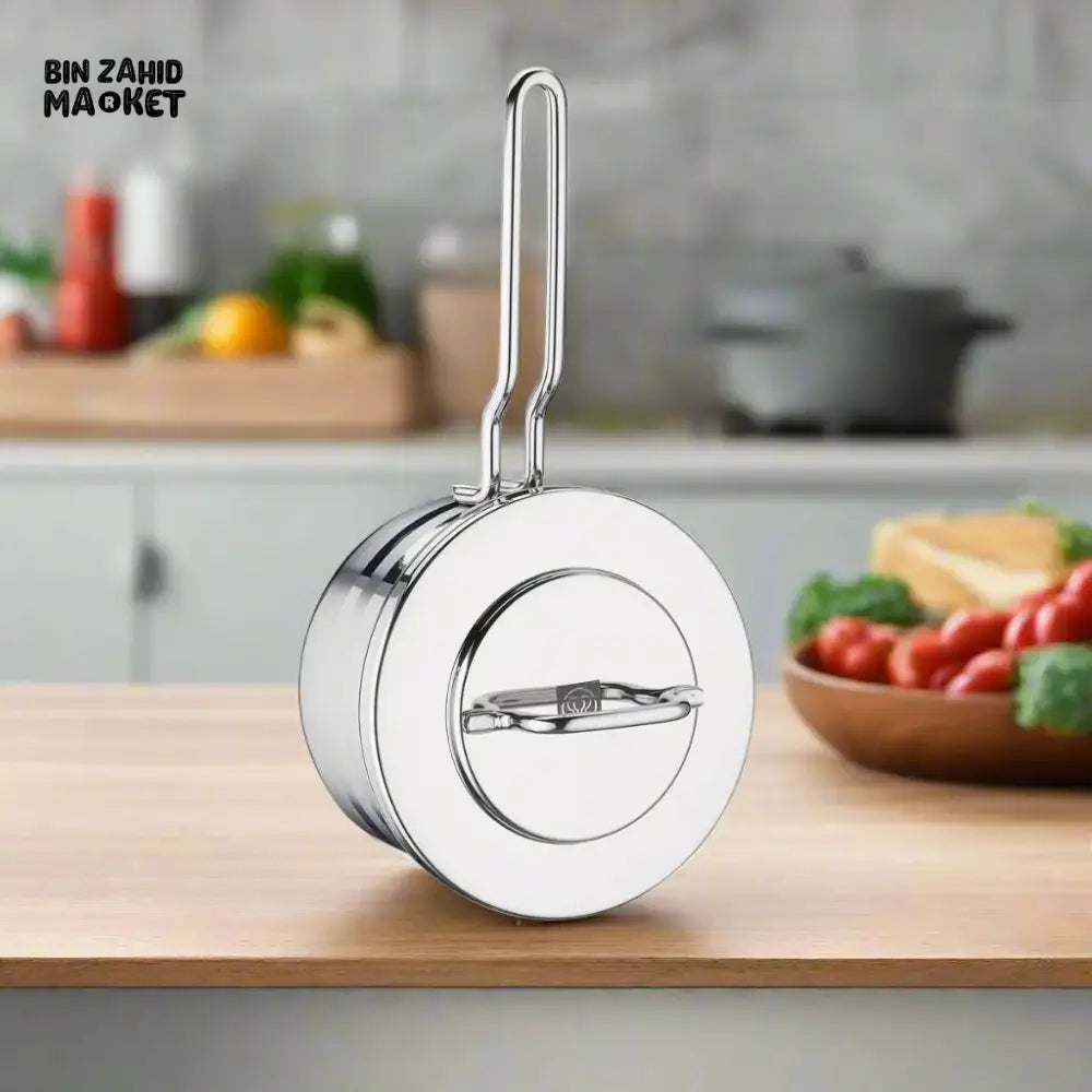 KORKMAZ ASTRA2 SAUCEPAN 16X9 CM (A2047) STAINLESS STEEL SAUCEPAN WITH LID COMPATIBLE WITH ALL STOVE TYPES INCLUDING INDUCTION